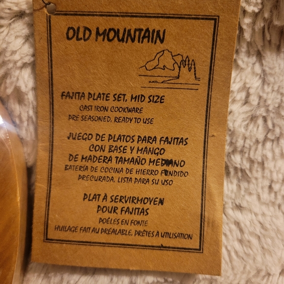 Old Mountain Cast Iron Fajita Set NWT - Picture 4 of 8